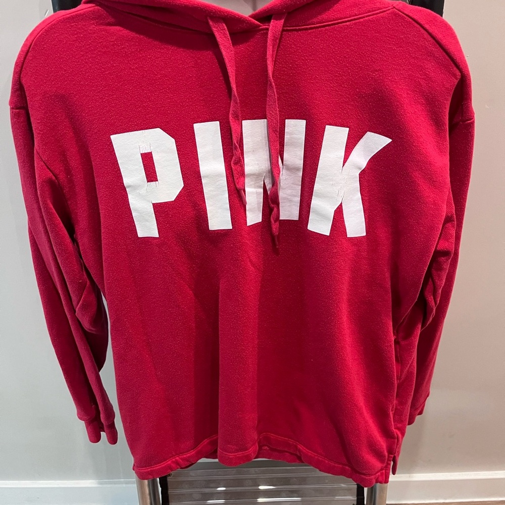PINK Victoria's Secret Vibrant Red Hoodie